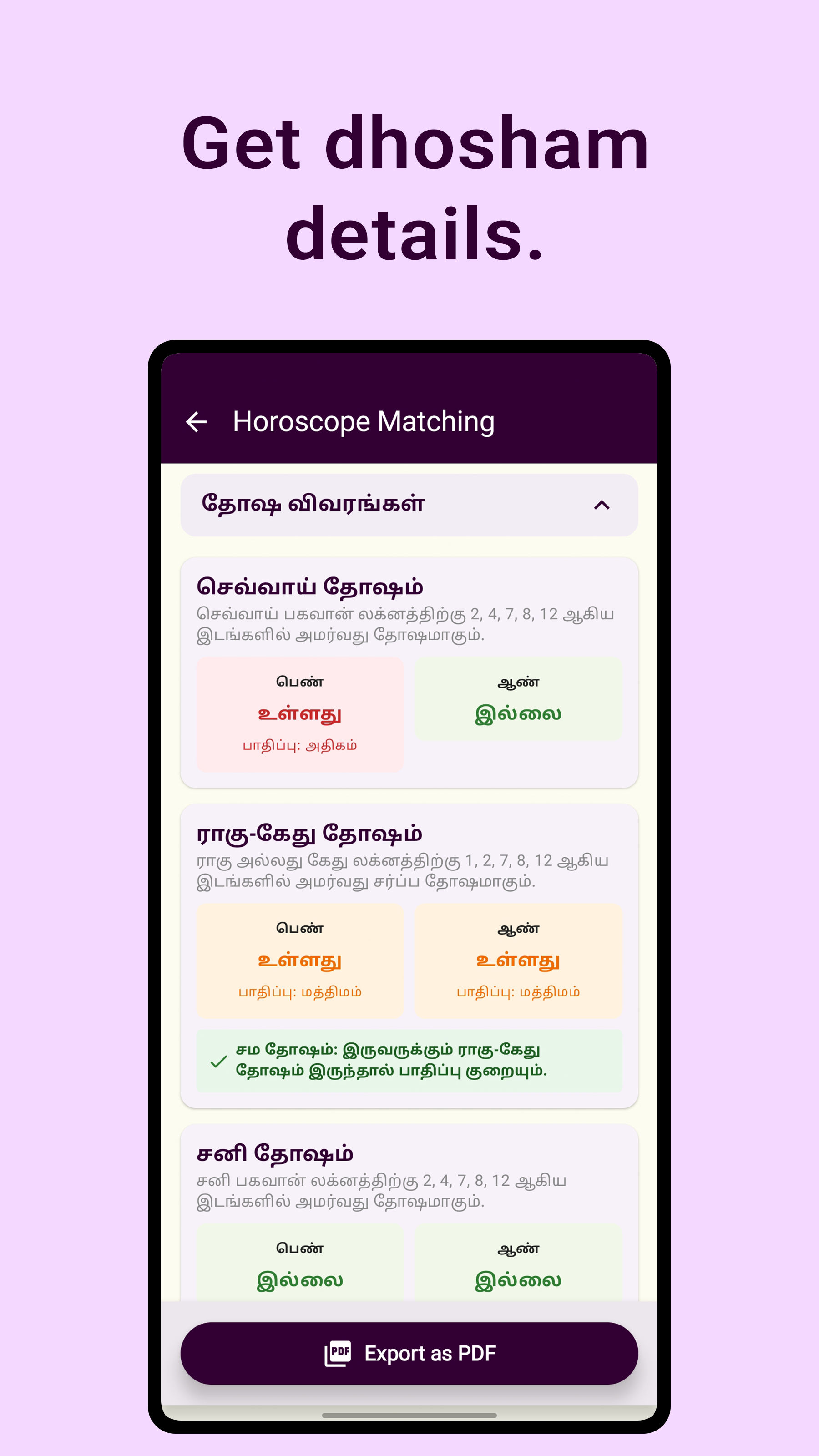 Horoscope chart generation screen